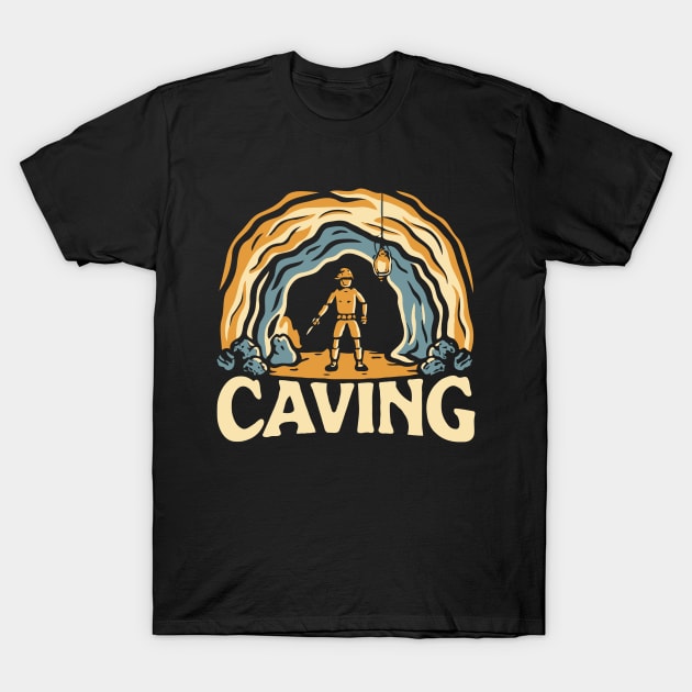 Caving. Adventure Caving T-Shirt by Chrislkf